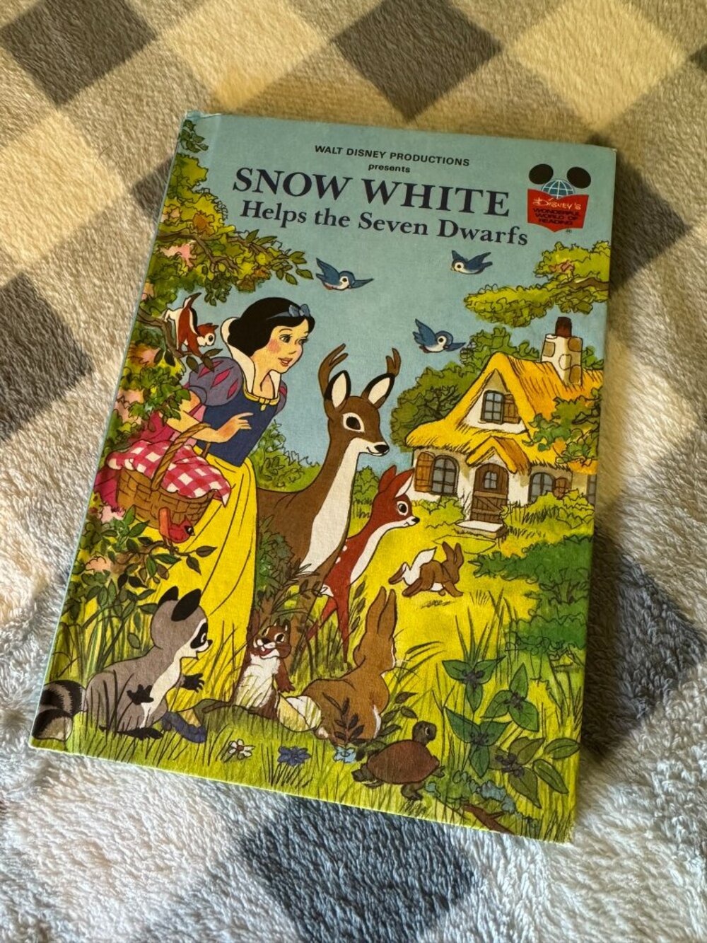 Snow White Helps the Seven Dwarfs Vintage Hardcover Book